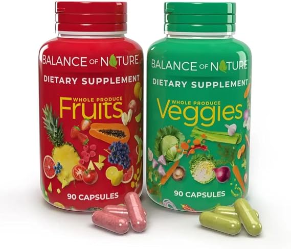 Balance of Nature Fruits and Veggies - Whole Food Supplement (Pack of 2) - EA Supplements