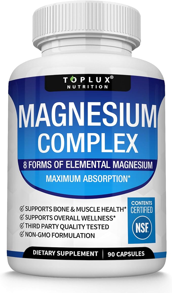 Magnesium Complex Supplement – 8 Forms of Elemental Magnesium, 90 Capsules EA Supplements