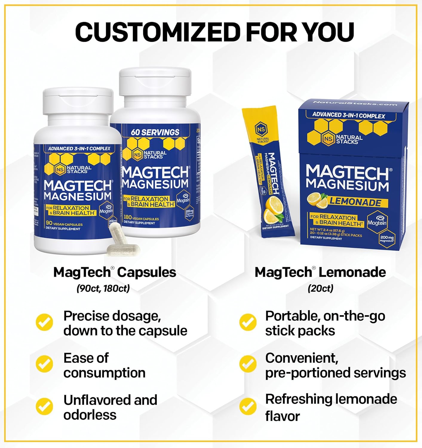 MagTech, Magnesium Complex, 200 mg, 90 Vegetarian Capsules (66.6 mg per Capsule)