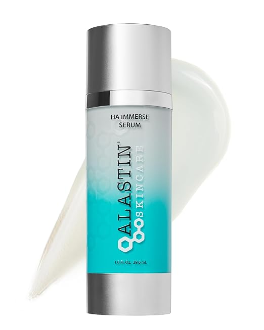 Alastin skincare serum bottle with a white background