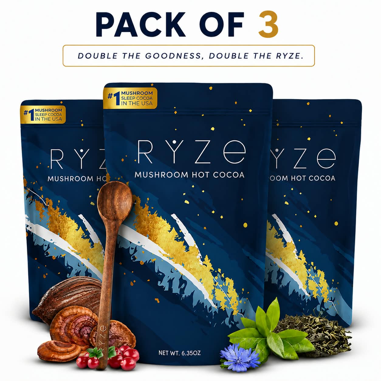 RYZE Mushroom Hot Cocoa – Mushroom Sleep Cocoa with Functional Mushrooms & Rich Chocolate FlavorRYZE Mushroom Hot Cocoa – Mushroom Sleep Cocoa with Functional Mushrooms & Rich Chocolate Flavor - EA Supplements EA Supplements