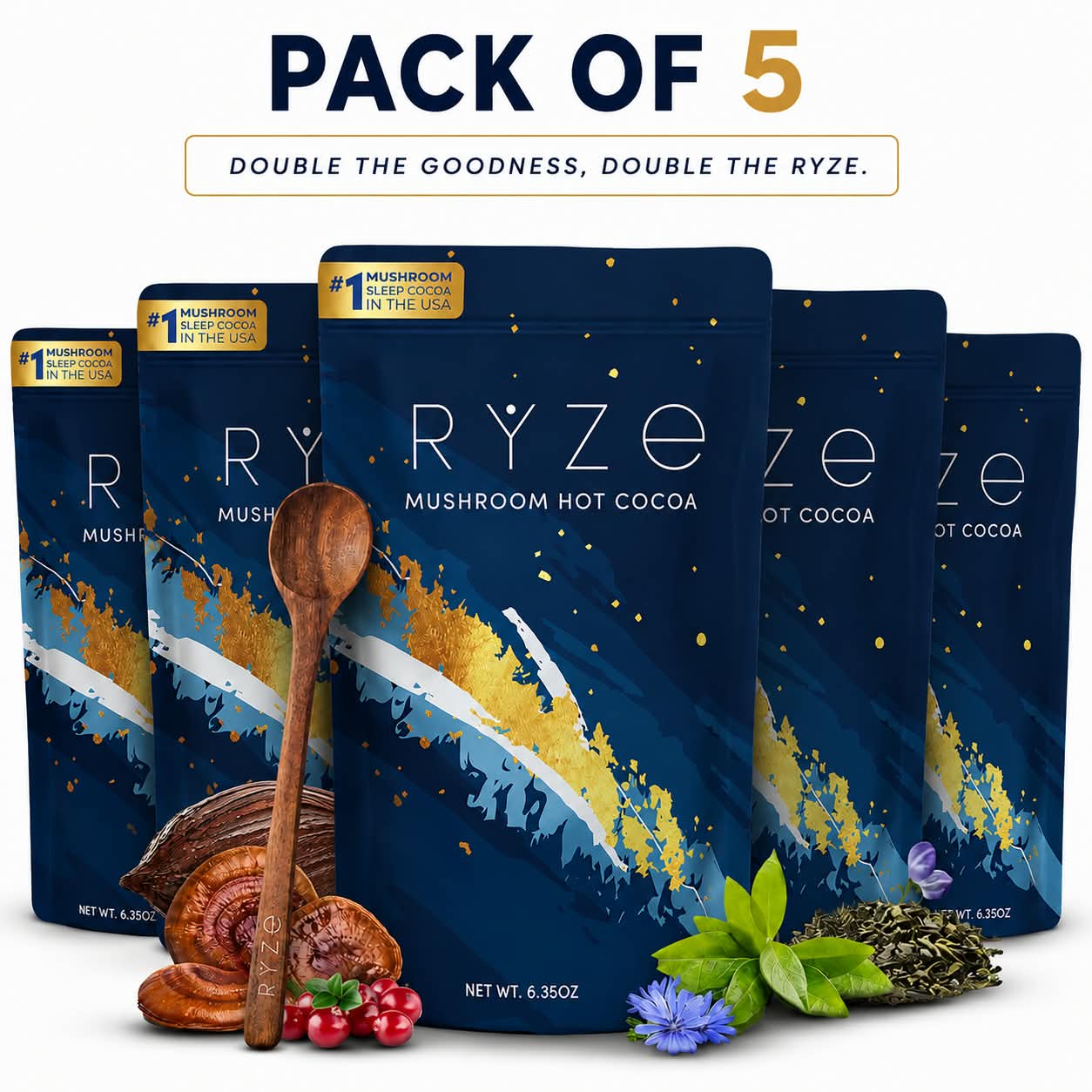 RYZE Mushroom Hot Cocoa – Mushroom Sleep Cocoa with Functional Mushrooms & Rich Chocolate FlavorRYZE Mushroom Hot Cocoa – Mushroom Sleep Cocoa with Functional Mushrooms & Rich Chocolate Flavor - EA Supplements EA Supplements